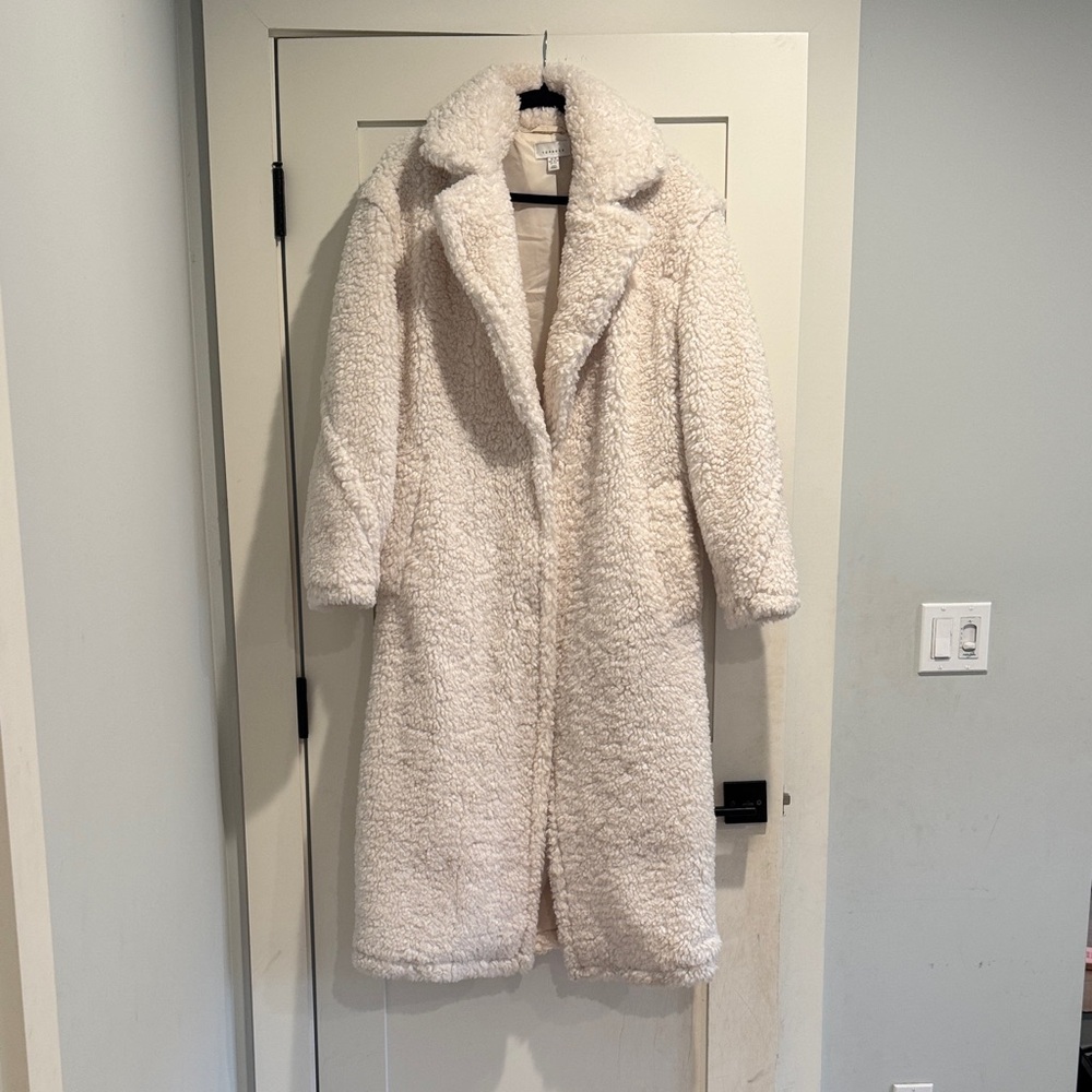 Topshop Cream Teddy Jacket
